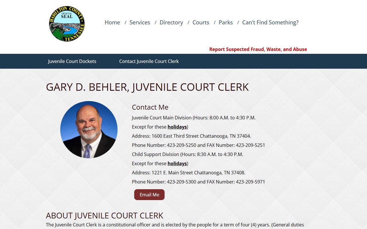 Hamilton County court dockets Juvenile Court Clerk source