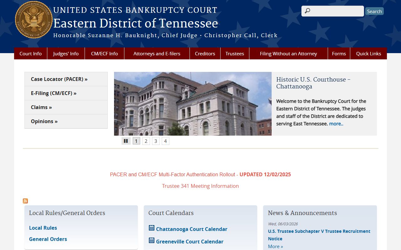 Hamilton County court records Eastern District Tennessee bankruptcy court