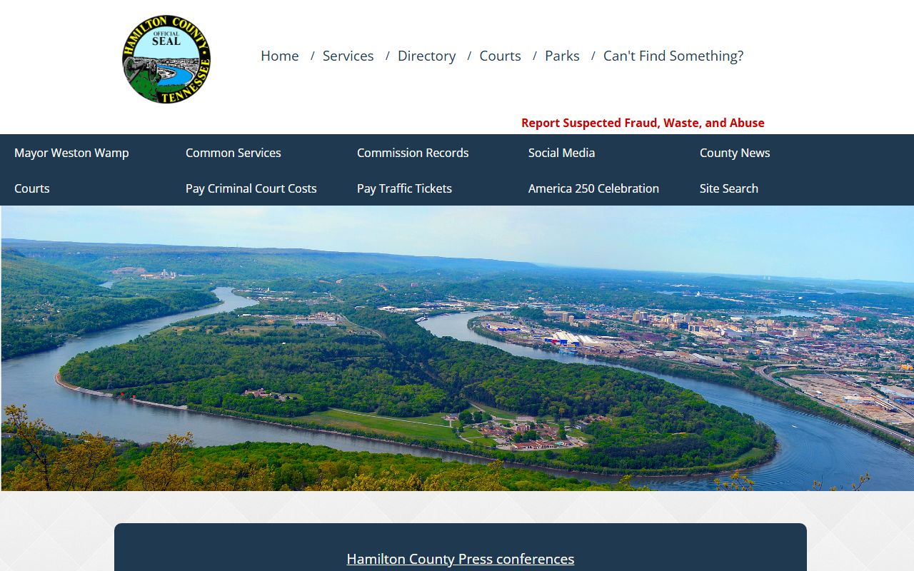 Hamilton County court records government homepage